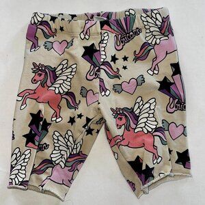 Nefel Tarakoli Lindex Girls Unicorn Leggings 6–7Y Beige Pink Fantasy Short-KC182
